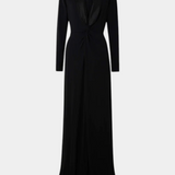 Talara Vestido Maxi Ajustado con Cuello en V Profundo