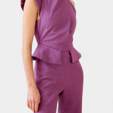 Nerida Mono Largo Asimétrico de Lino y Algodón