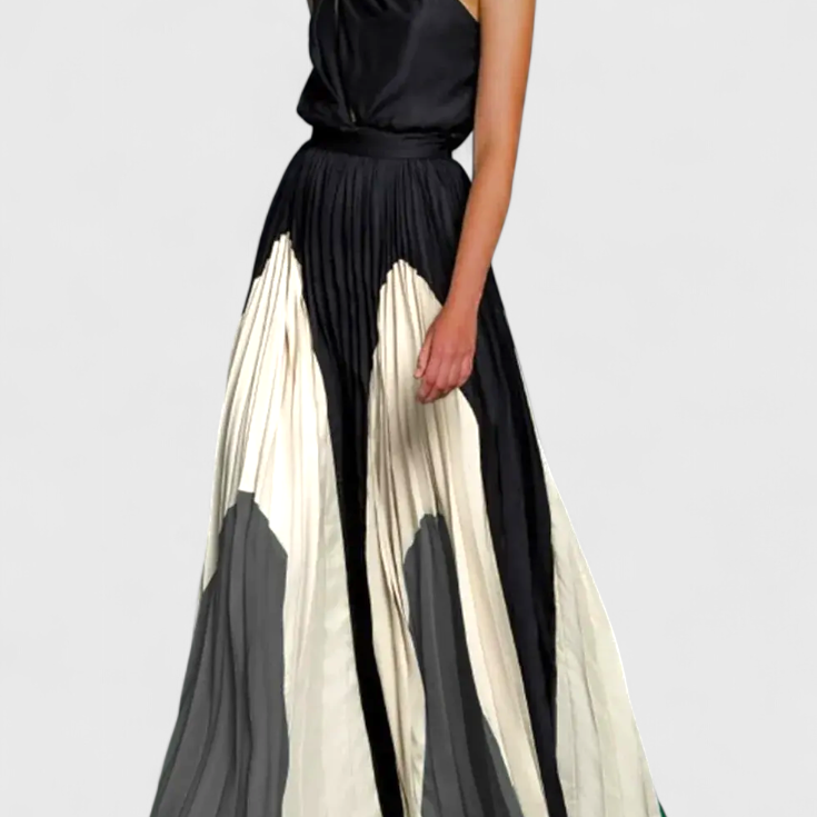 Antía Vestido Maxi Off-Shoulder con Estampado Elegante