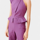 Nerida Mono Largo Asimétrico de Lino y Algodón