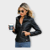 Noble Chaqueta de Cuero - Corte Moderno y Estilo Atemporal