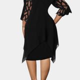 Yana Vestido Talla Grande con Mangas de Encaje