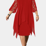 Yana Vestido Talla Grande con Mangas de Encaje