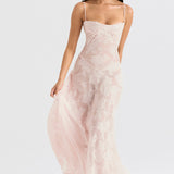 Mabel Vestido de Lentejuelas y Encaje Vintage