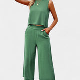 Lavinia Conjunto Boho de Top y Shorts en Lino y Algodón